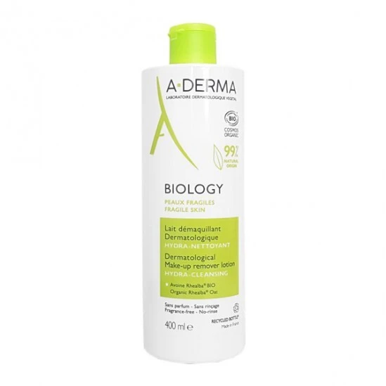 A-derma Biology Lait Démaquillant Dermatologique Hydra-nettoyant 400ml 3 A-derma Biology Lait Démaquillant Dermatologique Hydra-nettoyant 400ml