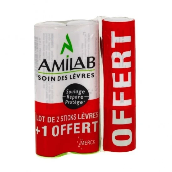 Amilab Baume Lèvres 3 Sticks X3.6ml 3 Amilab Baume Lèvres 3 Sticks X3.6ml