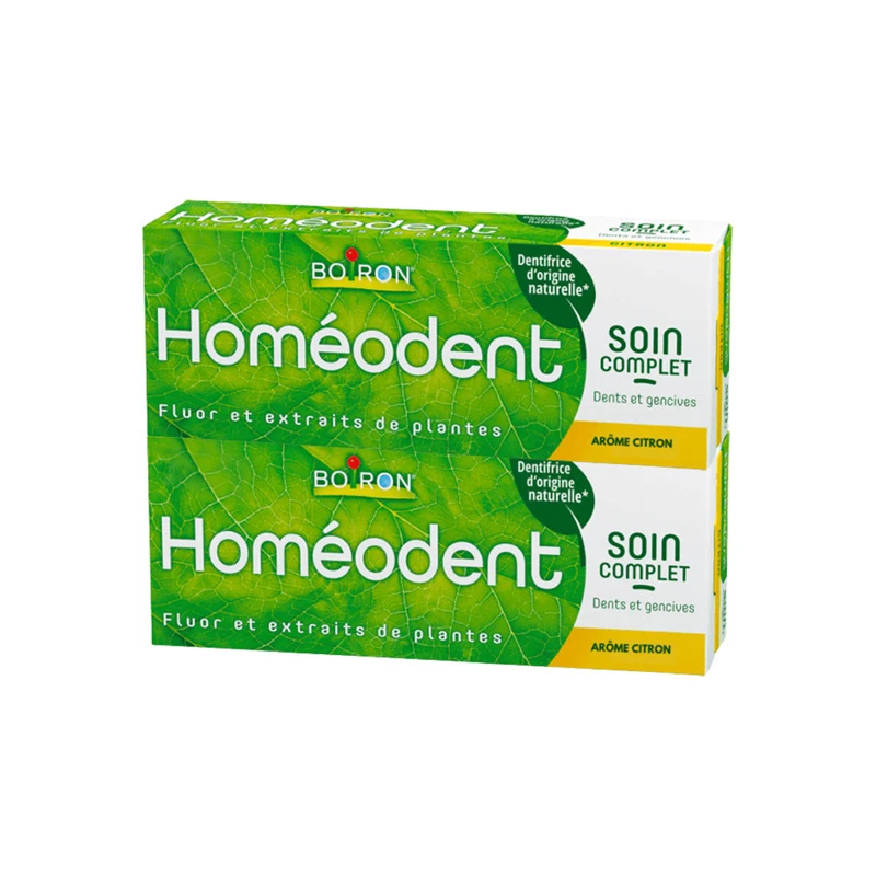 Boiron Homéodent Dentifrice Soin Complet Citron Lot De 2x75ml 3 Boiron Homéodent Dentifrice Soin Complet Citron Lot De 2x75ml