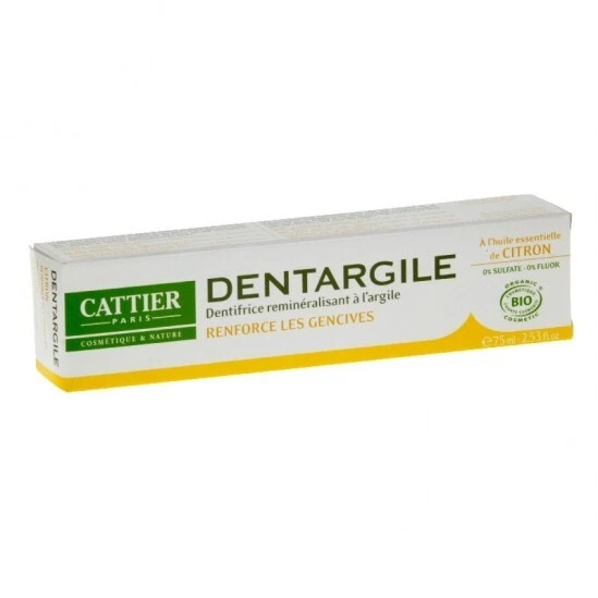 Cattier Dentargile à L'huile Essentielle De Citron 75ml 3 Cattier Dentargile à L'huile Essentielle De Citron 75ml