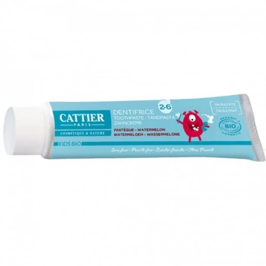 Cattier Dentifrice 2-6 Ans Bio Gout Pastèque 50ml 3 Cattier Dentifrice 2-6 Ans Bio Gout Pastèque 50ml
