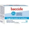 Baccide 12 Lingettes Mains Et Surfaces 1 Baccide 12 Lingettes Mains Et Surfaces -PARASANTÉ Boutique cooper baccide lingettes individuelles 12 lingettes mains et surfaces