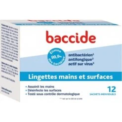 Baccide 12 Lingettes Mains Et Surfaces