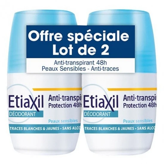 Etiaxil Déodorant Anti-transpirant 48h Roll-on 2x50ml 3 Etiaxil Déodorant Anti-transpirant 48h Roll-on 2x50ml