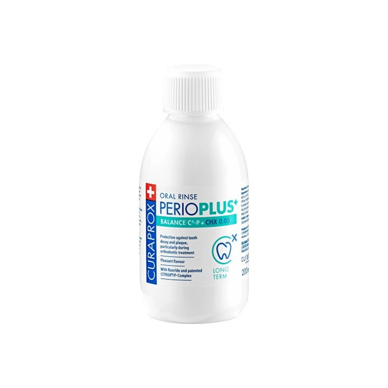 Curaprox PerioPlus+ Balance CHX 0.05 Bain De Bouche 200ml 3 Curaprox PerioPlus+ Balance CHX 0.05 Bain De Bouche 200ml