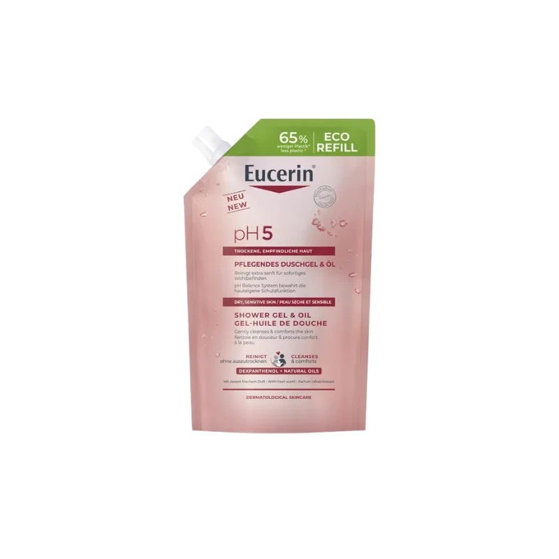 Eucerin PH5 - Recharge Gel-Huile De Douche - Visage Et Corps - Peaux Sèches Et Sensibles, 400ml 3 Eucerin PH5 - Recharge Gel-Huile De Douche - Visage Et Corps - Peaux Sèches Et Sensibles, 400ml