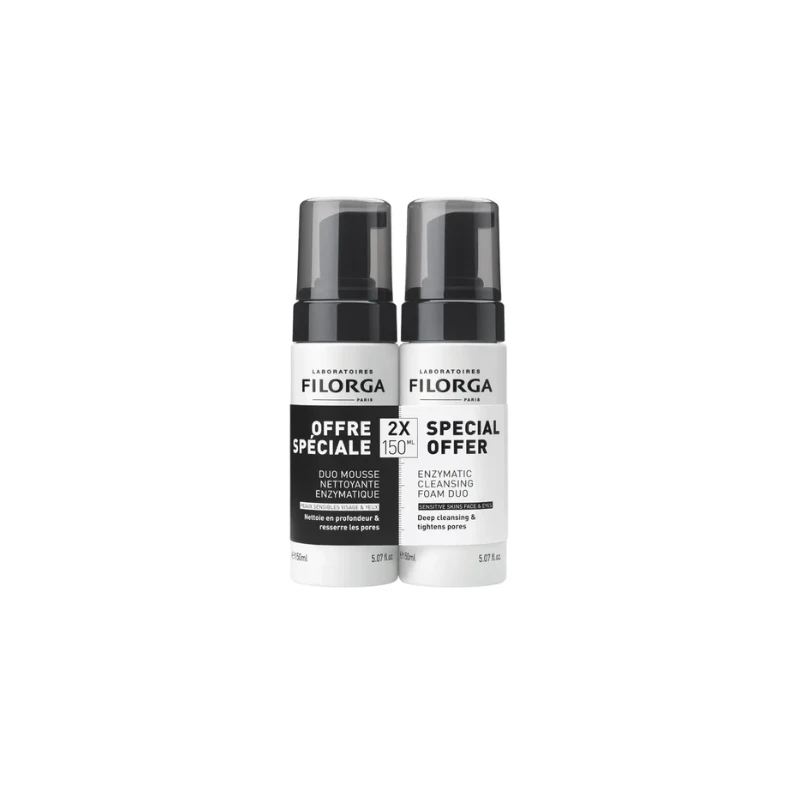 FILORGA DUO SKIN-PREP - Mousse Nettoyante Enzymatique - Visage - Tous Types De Peaux, 2x150ml 3 FILORGA DUO SKIN-PREP - Mousse Nettoyante Enzymatique - Visage - Tous Types De Peaux, 2x150ml