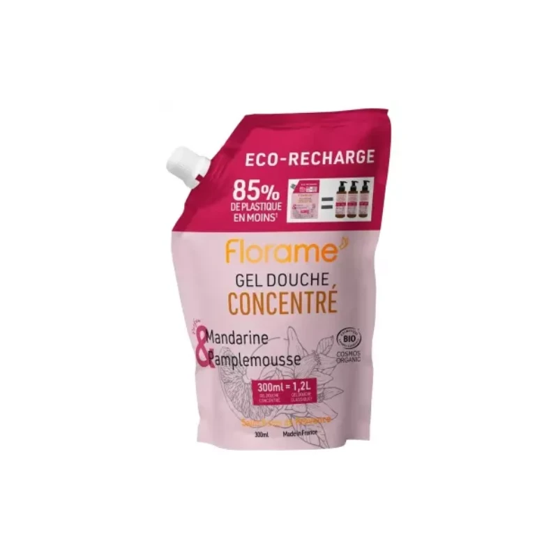 Florame Gel Douche Concentré Mandarine Et Pamplemousse Éco-Recharge Bio 300 Ml 3 Florame Gel Douche Concentré Mandarine Et Pamplemousse Éco-Recharge Bio 300 Ml
