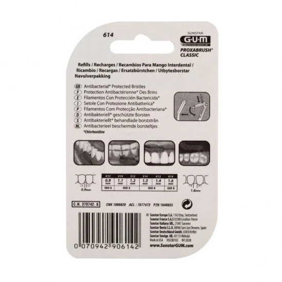 Gum Brossettes Interdentaires Proxabrush Classic X8 4 Gum Brossettes Interdentaires Proxabrush Classic X8 – Image 2