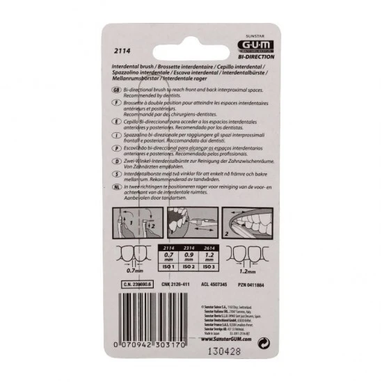 Gum Brossettes Proxabrush Bidirection Ultra-micro 2114 4 Gum Brossettes Proxabrush Bidirection Ultra-micro 2114 – Image 2