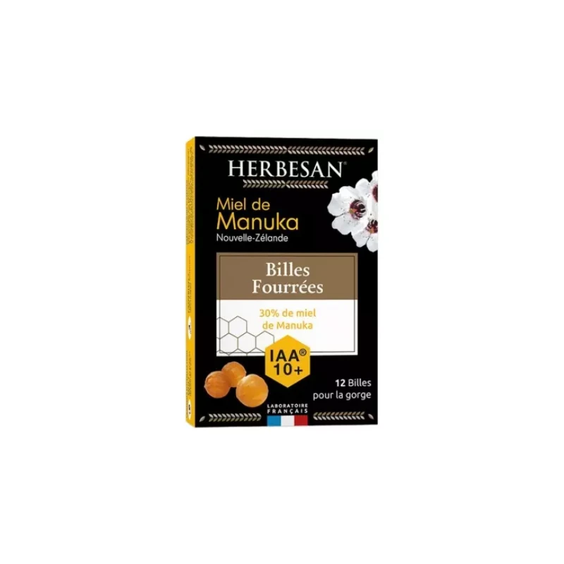 Herbesan Miel De Manuka Billes Fourrées IAA 10+ 12 Billes 3 Herbesan Miel De Manuka Billes Fourrées IAA 10+ 12 Billes