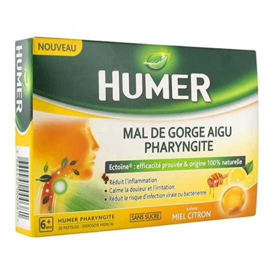 Humer Pharyngite Mal De Gorge Aigu 20 Miel Citron Pastilles 3 Humer Pharyngite Mal De Gorge Aigu 20 Miel Citron Pastilles