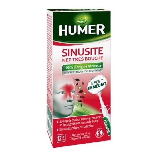 Humer Sinusite Nez Très Bouché Spray Nasal 15ml 3 Humer Sinusite Nez Très Bouché Spray Nasal 15ml