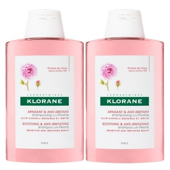 Klorane Apaisant & Anti-irritant Shampooing à La Pivoine 2x400ml 3 Klorane Apaisant & Anti-irritant Shampooing à La Pivoine 2x400ml