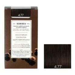 Korres Huile D'argan Coloration Permanente 4.77 Châtain Marron Intense