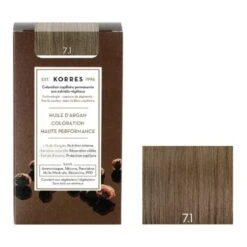 Korres Huile D'argan Coloration Permanente 7.1 Blond Cendré