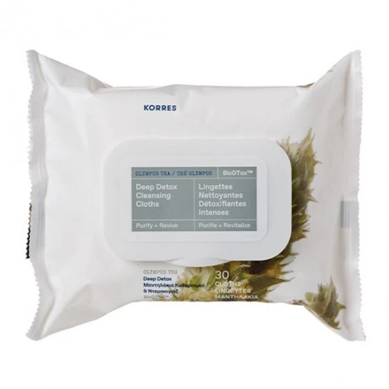 Korres Thé Olympus Lingette Nettoyantes Détoxifiantes 30 Pièces 3 Korres Thé Olympus Lingette Nettoyantes Détoxifiantes 30 Pièces
