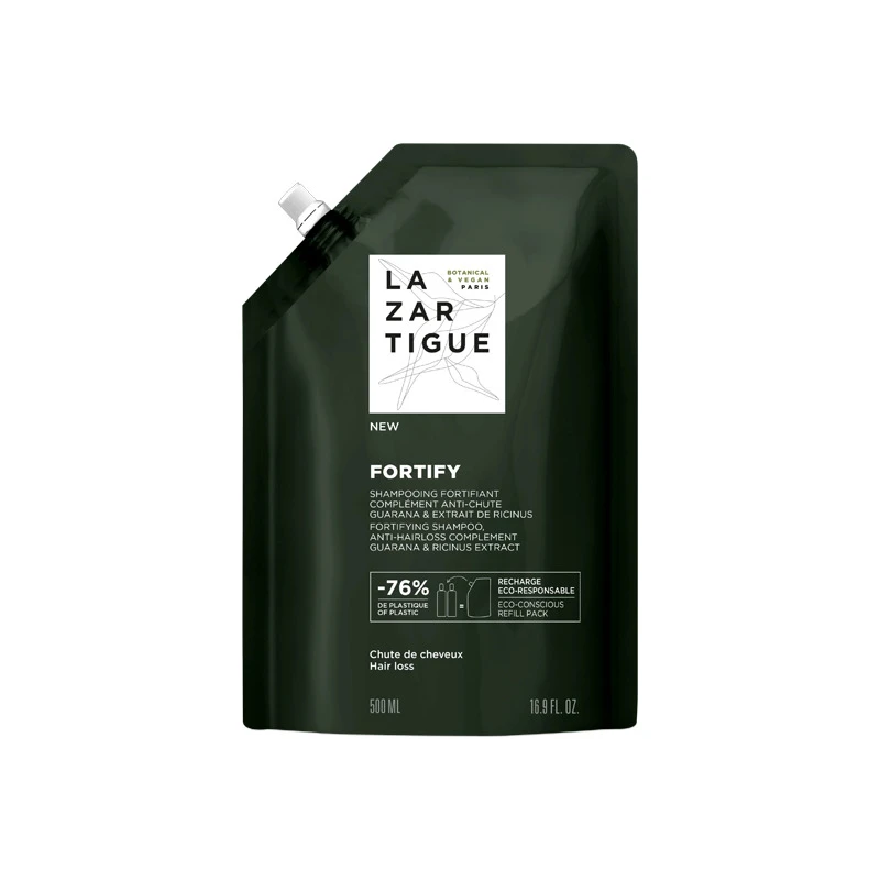 Lazartigue Fortify Shampooing Fortifiant Anti-chute éco-recharge 500ml 3 Lazartigue Fortify Shampooing Fortifiant Anti-chute éco-recharge 500ml