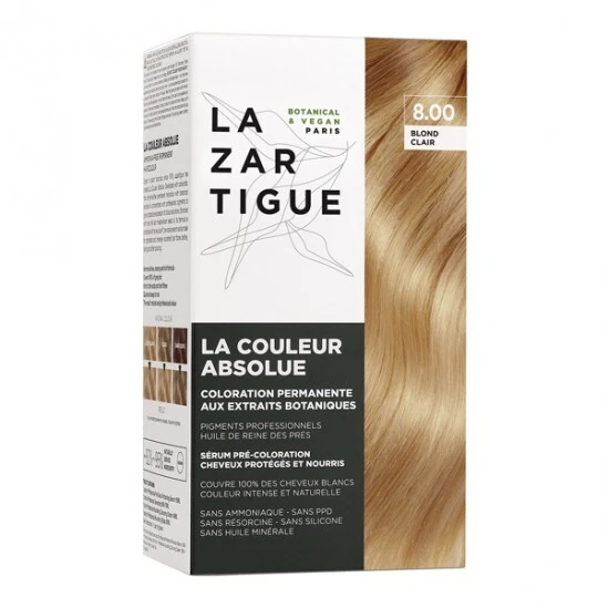 Lazartigue La Couleur Absolue Coloration Permanente 8.00 Blond Clair 3 Lazartigue La Couleur Absolue Coloration Permanente 8.00 Blond Clair