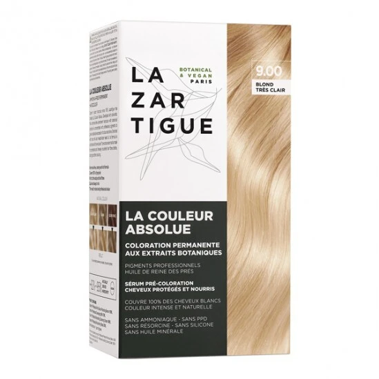 Lazartigue La Couleur Absolue Coloration Permanente 9.00 Blond Très Clair 3 Lazartigue La Couleur Absolue Coloration Permanente 9.00 Blond Très Clair