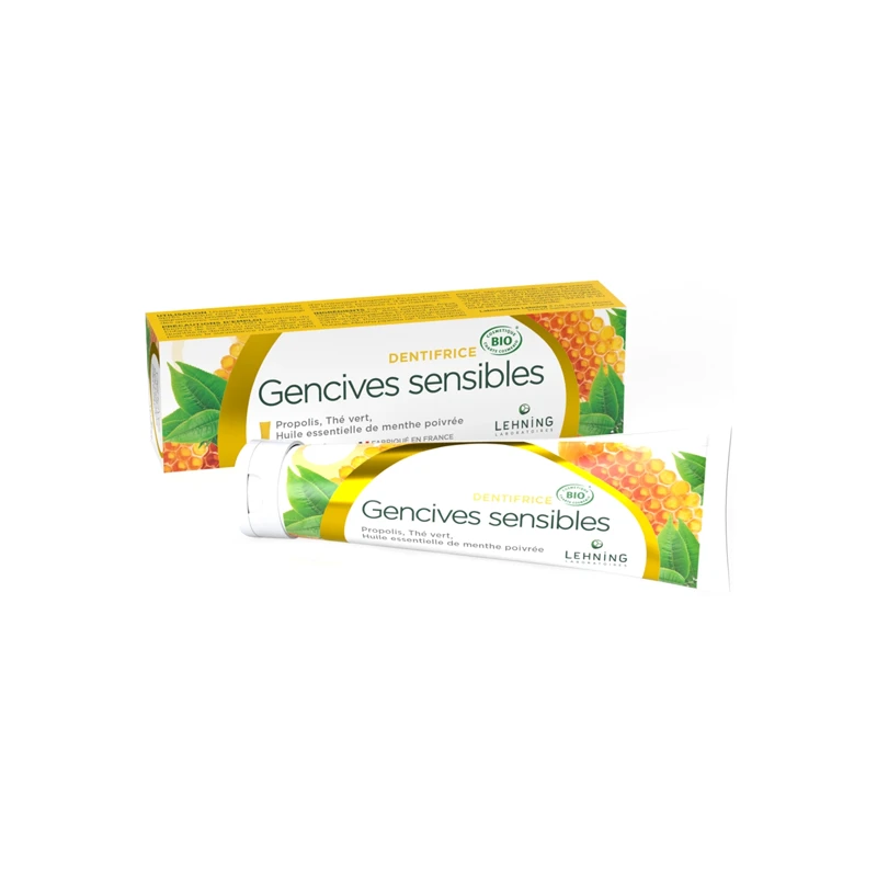 Lehning Dentifrice Gencives Sensibles Bio 80gr 3 Lehning Dentifrice Gencives Sensibles Bio 80gr