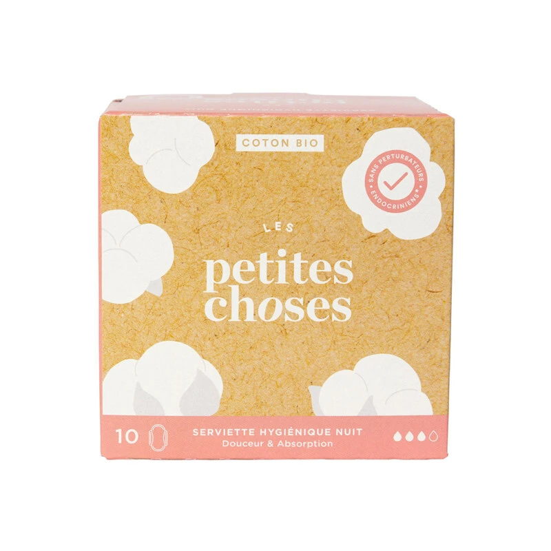 Les Petites Choses Serviette Hygiénique Nuit Coton Bio Boîte De 10 3 Les Petites Choses Serviette Hygiénique Nuit Coton Bio Boîte De 10