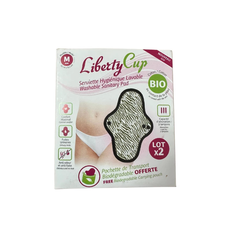 Liberty Cup Serviette Hygiénique Lavable X2 3 Liberty Cup Serviette Hygiénique Lavable X2