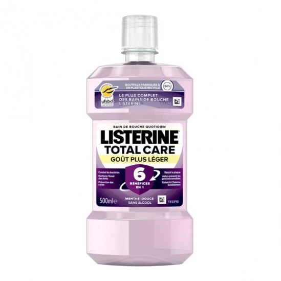 Listerine Total Care Goût Plus Léger Menthe Douce 500ml 3 Listerine Total Care Goût Plus Léger Menthe Douce 500ml