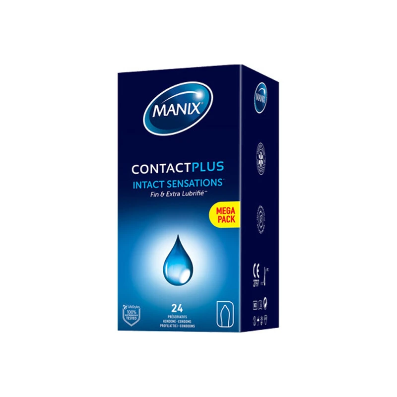 Manix Contact Plus Préservatifs Lubrifiés Boîte De 24 Pièces 3 Manix Contact Plus Préservatifs Lubrifiés Boîte De 24 Pièces