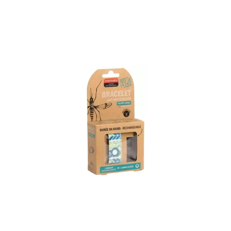 Manouka Bracelet Anti-Moustiques + Recharge 6 Ml 3 Manouka Bracelet Anti-Moustiques + Recharge 6 Ml