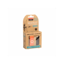 Manouka - Bracelet Anti-moustiques Toutes Zones Orange + Recharge De 6ml