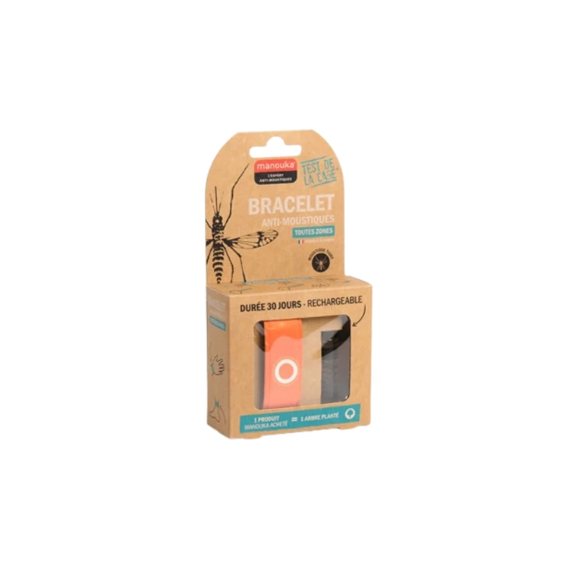 Manouka - Bracelet Anti-moustiques Toutes Zones Orange + Recharge De 6ml 3 Manouka - Bracelet Anti-moustiques Toutes Zones Orange + Recharge De 6ml