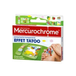 Mercurochrome Pansements Transparents Effet Tatoo 12 Pansements