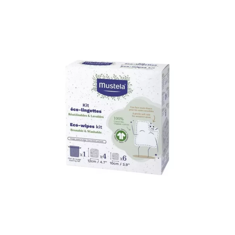 Mustela Éco-Lingettes Kit Filet De Lavage + 10 Lingettes 3 Mustela Éco-Lingettes Kit Filet De Lavage + 10 Lingettes