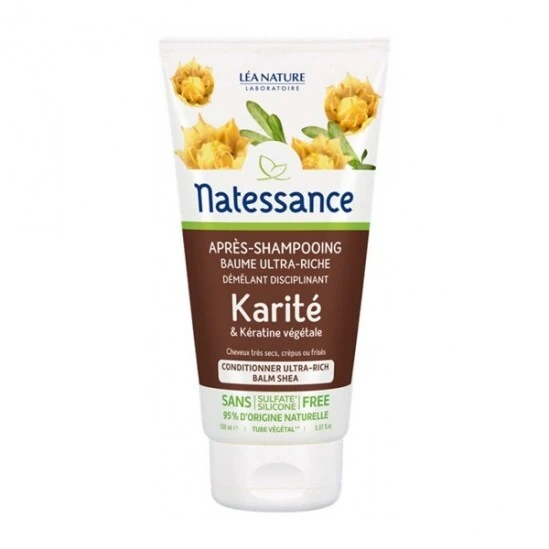 Natessance Après-shampooing Baume Karité Et Kératine Végétale 150ml 3 Natessance Après-shampooing Baume Karité Et Kératine Végétale 150ml