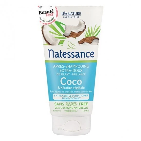 Natessance Après-shampooing Extra-doux Coco 150ml 3 Natessance Après-shampooing Extra-doux Coco 150ml