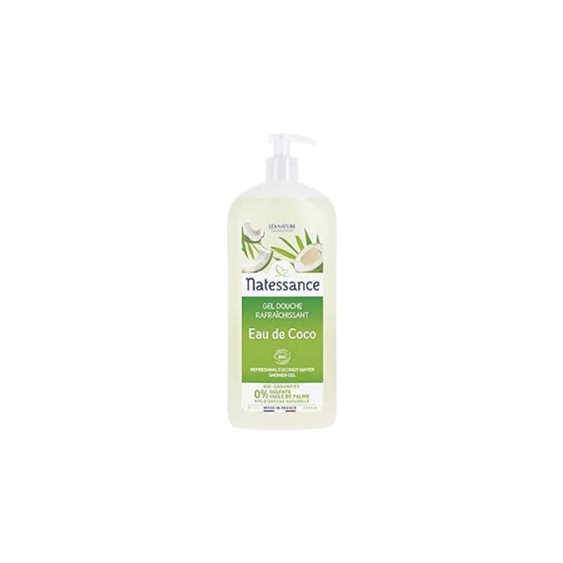Natessance Gel Douche Rafraîchissant Eau De Coco 1L 3 Natessance Gel Douche Rafraîchissant Eau De Coco 1L