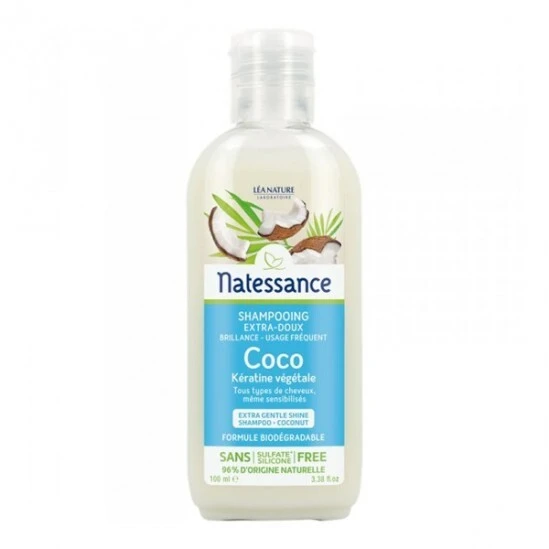 Natessance Shampooing Extra-doux Coco 100ml 3 Natessance Shampooing Extra-doux Coco 100ml