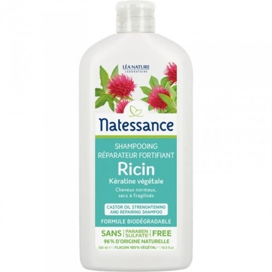 Natessance Shampooing Réparateur Fortifiant Huile De Ricin 500ml 3 Natessance Shampooing Réparateur Fortifiant Huile De Ricin 500ml