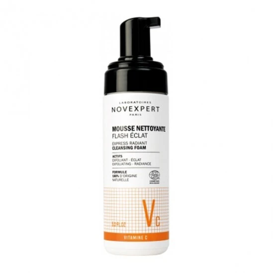 Novexpert Mousse Nettoyante Flash éclat Vitamine C 150ml 3 Novexpert Mousse Nettoyante Flash éclat Vitamine C 150ml