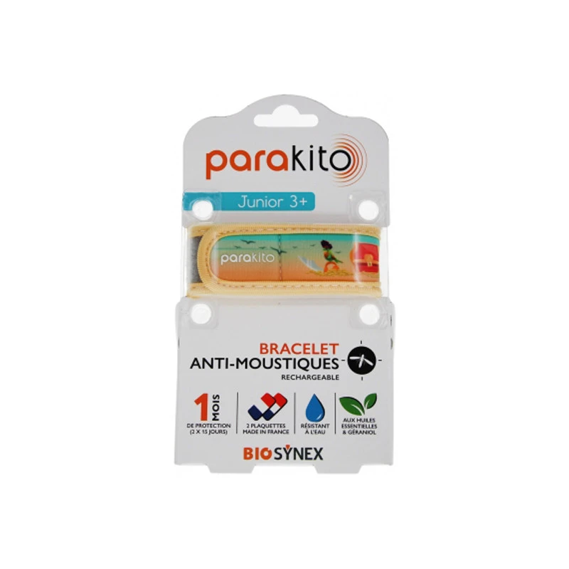 Parakito Junior 3+ Bracelet Anti-moustiques Rechargeable Pirates 3 Parakito Junior 3+ Bracelet Anti-moustiques Rechargeable Pirates