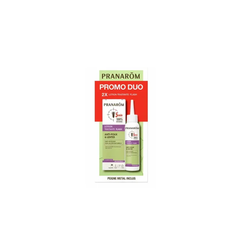 Pranarôm Pranapoux Lotion Traitante FLASH Anti-Poux & Lentes 2x100ml 3 Pranarôm Pranapoux Lotion Traitante FLASH Anti-Poux & Lentes 2x100ml