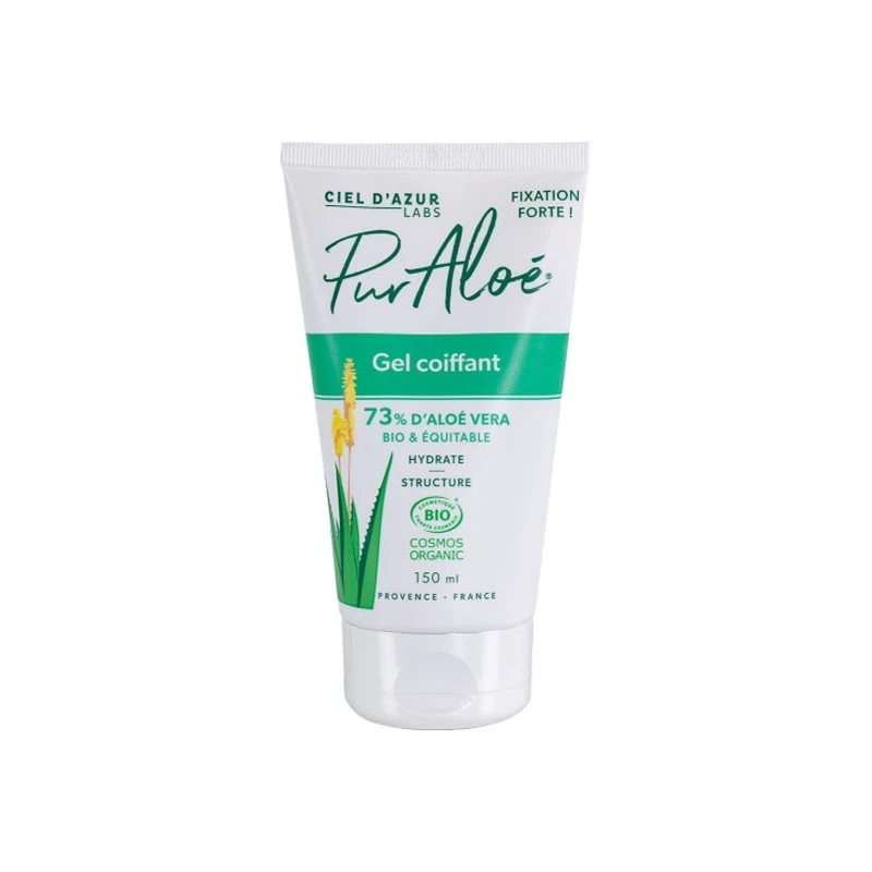 Pur Aloé Gel Coiffant 73% Aloé Vera Bio Fixation Forte 150ml 3 Pur Aloé Gel Coiffant 73% Aloé Vera Bio Fixation Forte 150ml