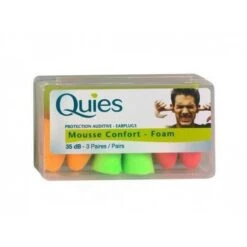 Quies Bouchons Mousse Fluo Boite De 3 Pairs