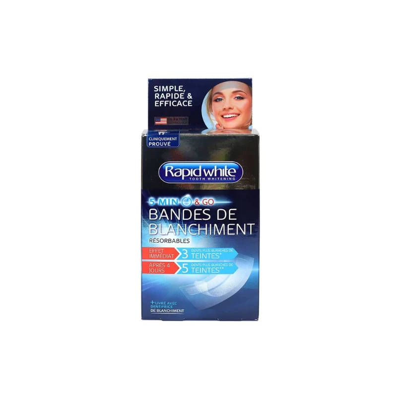 Rapid White Express 5 Minutes Bandes De Blanchiment 3 Rapid White Express 5 Minutes Bandes De Blanchiment