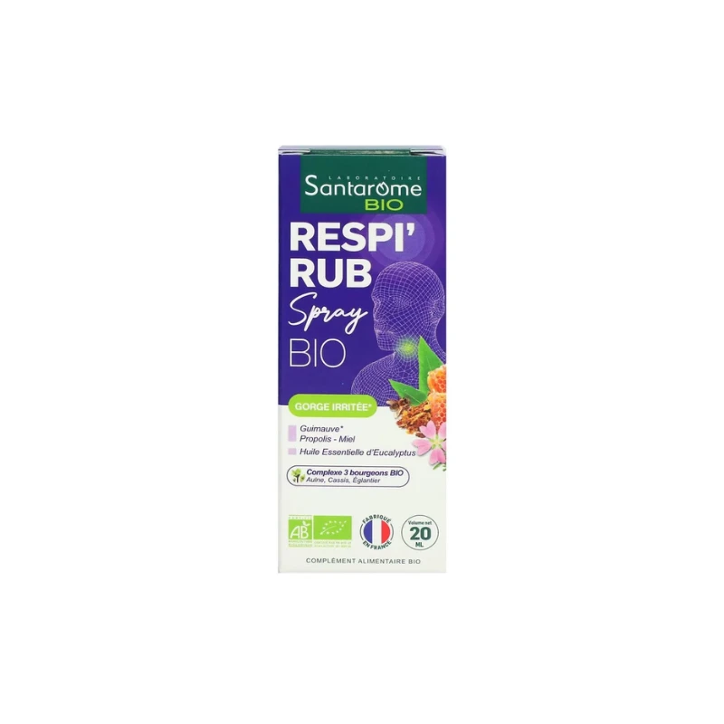 Santarome Bio Respi'Rub Spray Bio Gorge Irritée 3 Santarome Bio Respi'Rub Spray Bio Gorge Irritée