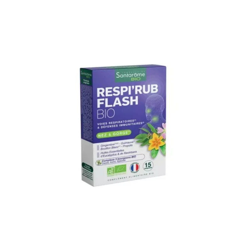 SANTAROME Respi'rub Flash Nez Et Gorge Bio 3 SANTAROME Respi'rub Flash Nez Et Gorge Bio