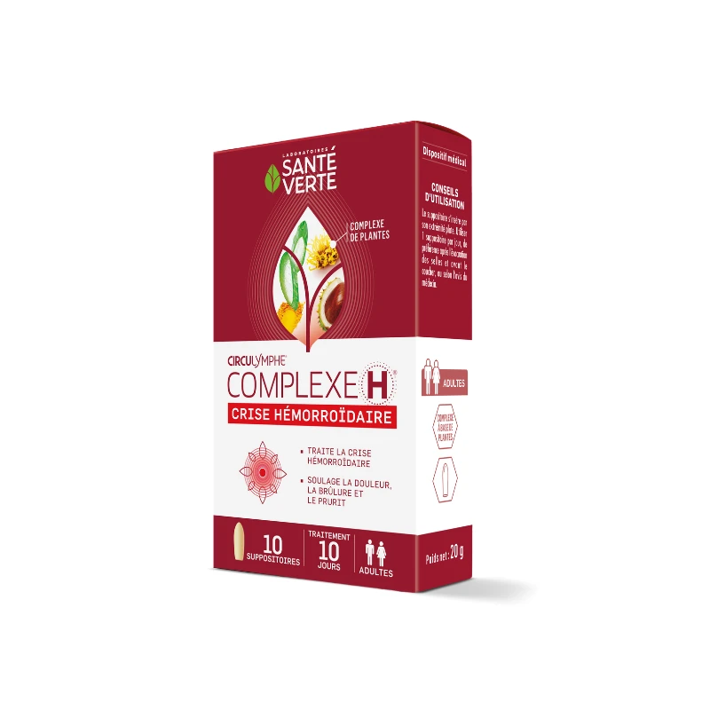 Santé Verte Circulymphe Complexe H 10 Suppositoires 3 Santé Verte Circulymphe Complexe H 10 Suppositoires