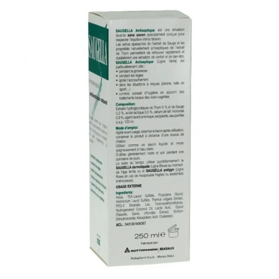 Saugella Antiseptique Naturel 250ml 5 Saugella Antiseptique Naturel 250ml – Image 3