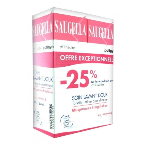 Saugella Poligyn Lot De 2 X 250ml 3 Saugella Poligyn Lot De 2 X 250ml
